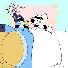 Post 6652496: Bandit_Heeler Bluey_(series) Brian_Griffin crossover  Family_Guy TragicallyFurry
