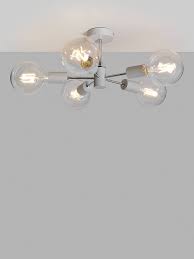 Look how beautiful the pattern of light is on the ceiling when using a clear bulb. Anyday John Lewis Partners Spoke Semi Flush Ceiling Light