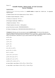 This measurement worksheet is great for practicing select the units you wish to use. Scientific Notation Metric System Unit Conversion Review Worksheet Printable Pdf Download