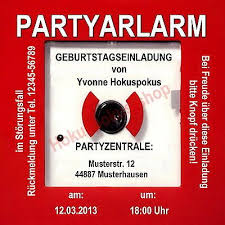 20 Einladungskarten Partyalarm Geburtstag 25 30 40 50 60 70 Einladungen Einladungen Einladung Geburtstag Geburtstagseinladungen
