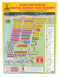 In october 2018 he went full time working for koa as the assistant manager at the cape hatteras/outer banks koa resort, soon after being promoted to operations manager in january 2020 which solidified his knowledge running campgrounds. Rodanthe North Carolina Campground Map Cape Hatteras Outer Banks Koa Resort