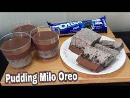 •1 bks / 7gr bubuk agar •2sdm tepung maizena •6sdm gula pasir (ini manis nya manis. Puding Milo Oreo Cara Mudah Membuat Pudding Oreo Milo Simple Easy Dessert Youtube Oreo Recipes Easy Puding Oreo Easy Desserts