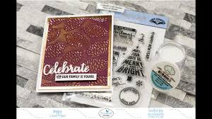 See more ideas about cardmaking, card tutorials, stamp tutorial. Sunday Stamping Tutorial With Elizabeth Craft Design S Textured Pines Cones Christmas Cardmaking Youtube