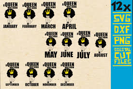 Download 12x A Queen Was Born In Svg Birthday Graphic By Svgyeahyouknowme Creative Fabrica PSD Mockup Templates
