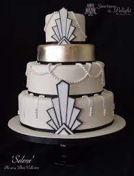 Pin By Stephanie On Here Comes The Bride Art Deco Wedding Cake Art Deco Cake Gatsby Cake