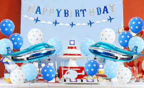 Check spelling or type a new query. Amazon Com Airplane Birthday Decorations Airplane Balloons Birthday Banner For Boys Birthday Party Supplies Toys Games