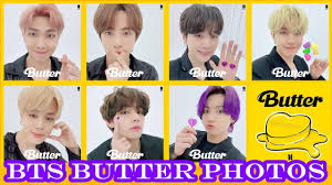 Big hit teased the single by sharing its cover art featuring a yellow piece of butter shaped like a heart with a bts logo on top. Bts Butter Photos Youtube