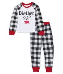 Dream Life Boys 2 16 Family Matching Brother Bear Buffalo Plaid 2 Piece Pajama Set Dillard S