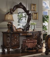 Acme Versailles Vanity Desk In Cherry Oak 21107 Muebles Antiguos En Venta Decoracion De Muebles Juego De Muebles De Dormitorio