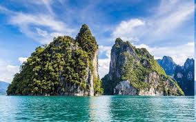 Island Limestone Sea Turquoise Water Tropical Thailand Clouds Cliff Mountain Nature Landscape Landscape Wallpaper Thailand Wallpaper Ocean Landscape