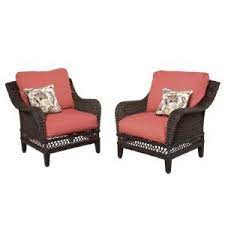 Find patio chaise lounge chairs at wayfair. Hampton Bay Woodbury Wicker Outdoor Patio Lounge Chair With Chili Cushion 2 Pack Dy9127 L R The Home Depot Patio Lounge Lounge Chair Outdoor Patio Lounge Chairs