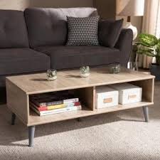 Baxton Studio Pierre Oak Brown And Dark Grey Coffee Table 147 8253 Hd The Home Depot Coffee Table Wood Coffee Table Grey Wood Coffee Table