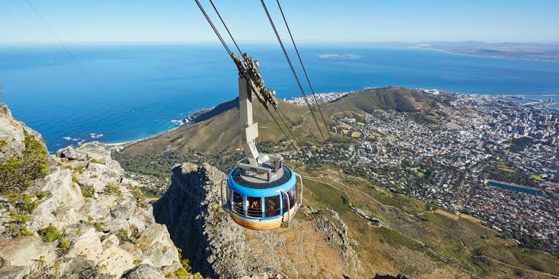 Table Mountain overlooking the city of Cape Town, South Africa