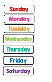 Calendar Days Of The Week Today Tomorrow Yesterday Preschool Classroom Labels Kindergarten Calendar Learning English For Kids