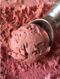 Perfect served as a dessert or in a cone. Raspberry Chocolate Chip Ice Cream 1840 Farm