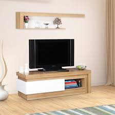 The secondary purpose of a tv unit is storage. Buy Beatrice Engineered Wood Tv Wall Unit With Wall Shelf In White Oak Colour Online At Best Price Hometown