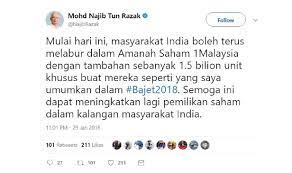 Check spelling or type a new query. Masyarakat India Nikmati Insentif Amanah Saham 1malaysia