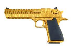The gun measures 10.75 in length with a 6 barrel, or 14.75 in a 10 barrel available in black as an aftermarket item. Magnum Research Desert Eagle 6 Gold Tiger Stripes 50 Ae Bei Ihrem Vdb Fachhandler Schiesssport Beck De