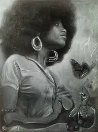 Artwork Black And White African American Art Pin By Susie Cutler Sim On Art Study In Portraits Women Black Art Black Women Art Art