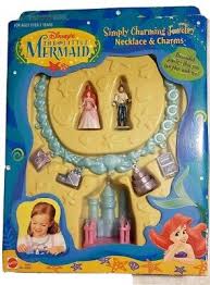 NOS VTG 1997 Disney Little Mermaid Princess ARIEL & ERIC Charm Jewelry Set  New