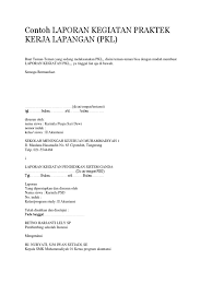 Laporan praktik kerja lapangan (pkl) siswa smkk husada pratama di dinas sosial dan rsia budi asih. Contoh Laporan Kegiatan Praktek Kerja Lapangan