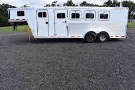 Horse trailer weights can vary widely based on the material used for construction (steel vs. Used 2000 Featherlite 4 Horse Trailer Gooseneck Horse Trailer Dixie Horse Mule Co