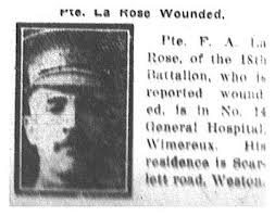 LaRose, Frederick Alfred: Service no. 413055