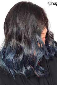 30 Trendy Black Ombre Hair Ideas To Pull Off Lovehairstyles Black Hair Ombre Grey Ombre Hair Blue Black Hair