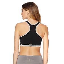 Copper Fit Zip Front Seamless Sports Bra