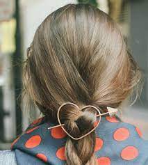 Heart And Arrow Barrette Stick Metallic Hair Heart Hair Bridal Hair Clip