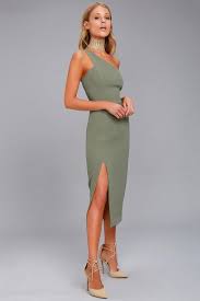 Finders Keepers Haunted Olive Green One Shoulder Midi Dress Prom Dress Inspiration Olive Green Midi Dress Olive Green Formal Dress