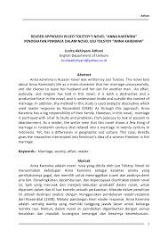 Contextual translation of menambah baik pulih into english. Pdf Reader Approach In Leo Tolstoy S Novel Anna Karenina Pendekatan Pembaca Dalam Novel Leo Tolstoy Anna Karenina