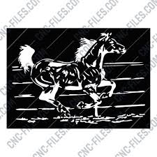 Download Running Horse Scene Design Files Eps Ai Svg Dxf Cdr Cnc Files Free Dxf File Downloads Cuttable Designs Cnc Cut Ready Diy Home Decor Dxf Svg Eps Cdr Dwg Png