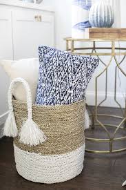 Blue White Beige Decor Spring Decor Living Room Revamp Edit By Lauren Spring Decor Home Decor Baskets Decor