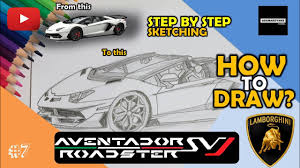I have filmed alot of aventadors and put the best footage in 1 video! Cara Menggambar Mobil Lamborghini Aventador 2020 Pencil Sketch 7 Youtube