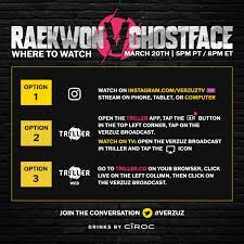 Jun 25, 2021 · back in march 2020,. Verzuz On Twitter When How To Watch Saturday S Verzuz With Raekwon And Ghostfacekillah Tag Your Friends So They Don T Miss Out Triller Superfeminaent Drinks By Ciroc Verzuz Https T Co Ogfeoxoh8w Https T Co Aqlepbaz8q
