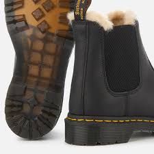 Martens 2976 quad platform chelsea boot (women) | nordstrom. Dr Martens 2976 Leonore Faux Fur Lined Chelsea Boots In Black Lyst