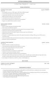 Looking for a team leader position in a construction company to streamline customer issues and train a team of skilled and unskilled workers for achieving. Logistics Team Leader Resume Sample Mintresume