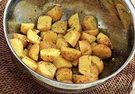 How To Make Roasted New Potatoes With Thyme And Garlic Recipe Cooking Pork Tenderloin Potatoes Potato Calories