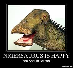 But a dinosaur never specified land or water so it's a megalodon. Nigersaurus Paleontology