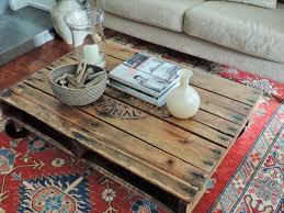 Rustic style coffee table with 4 casters unique textured surface round coffee table for living room (φ35.4) 5.0 out of 5 stars 2. Diy Solid Pallet Coffee Table With Wheels 101 Pallets