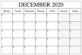 Blank December 2020 Calendar Printable In 2020 Monthly Calendar Template December Calendar Calendar Printables