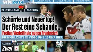 Wir wollen nicht so spielen, wie wir gegen frankreich spielen wollen. Deutschland Algerien Internationale Pressestimmen Wm Achtelfinale Fussball