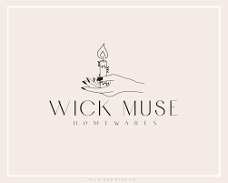 Premade Candle Logo Design Minimalist Hand Logo Home Decor Logo Brand Design Business Logo Boutique Logo Branding Package Wick Logo Candle Logo Design Candle Logo Premade Logo Design