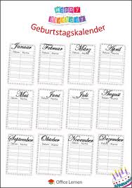 Kniffel vorlage (excel vorlage) mit automatischer berechnung der ergebnisse. Geburtstagskalender Vorlagen Kostenlos Ausdrucken