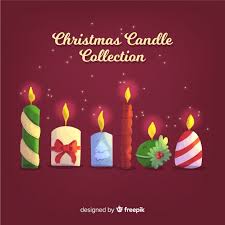 Free Vector Hand Drawn Christmas Candle Collection