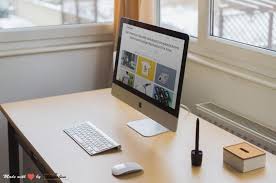 Impressive Free Psd Mockup Of Imac Template Office Side View Download This Photoshop From The Original Source Of Fr Imac Templates Free Design Mockup Template