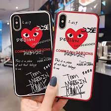コムデギャルソン iphone11 xsケース ハート柄 落書き アイフォーンxr xsmaxカバー ケース ハート 柄 アイフォーン