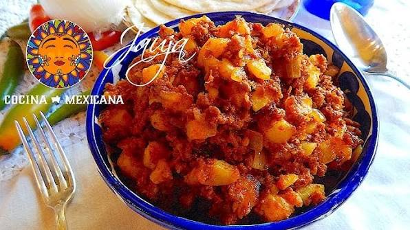 Potatoes with Beef Chorizo
