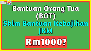 Bantuan orang tua (bot) adalah merupakan bantuan wang ringgit sebanyak rm350 sebulan yang diberikan oleh pihak jabatan kebajikan masyarakat (jkm) kepada warga emas untuk meneruskan kelangsungan hidup dan. Cara Mohon Bantuan Orang Tua Bot Skim Bantuan Kebajikan Jkm Youtube